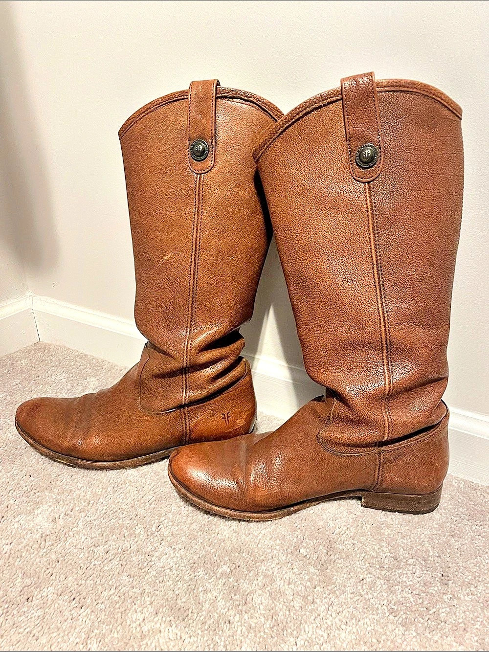 Frye Melissa Button Tall Boot Brown size 9